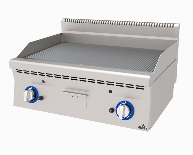AGI-860/N - Gazlı Pleyt Izgara, Nervürlü Yüzeyli - Set Üstü