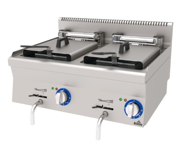 AEF-860 - Elektrikli Fritöz, Çift Hazneli - Set Üstü
