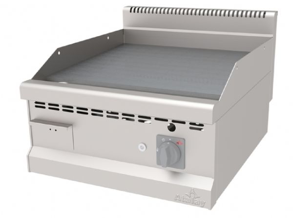 AGI-670/N - Gazlı Pleyt Izgara, Nervürlü Yüzeyli - Set Üstü