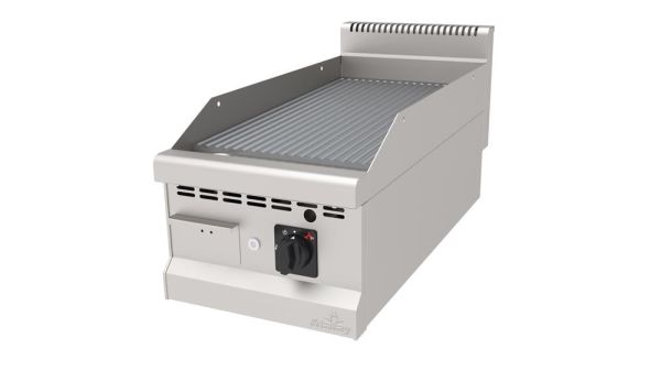 AGI-490/NS - Gazlı Pleyt Izgara, Nervürlü Yüzeyli - Set Üstü