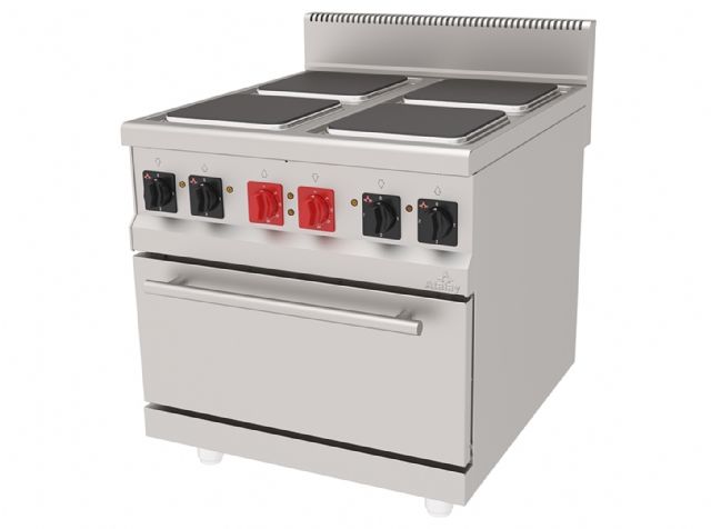 AEK-890 - Elektrikli Kuzine, Dört Gözlü - Fırınlı