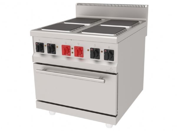 AEK-890 - Elektrikli Kuzine, Dört Gözlü - Fırınlı