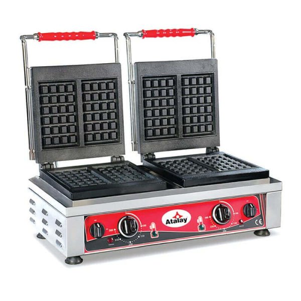 AWM-2402 - Elektrikli Waffle Makinesi - Kare Desenli, Çift Kapaklı