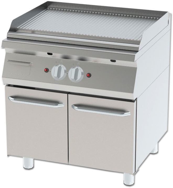 KGOID-8090 - Gazlı Pleyt Izgara, Nervürlü Yüzeyli - Set Tipi