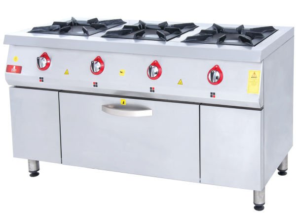 KU-1560 Model - Gazlı Set Tipi Ocak, 3 Gözlü, Fırınlı