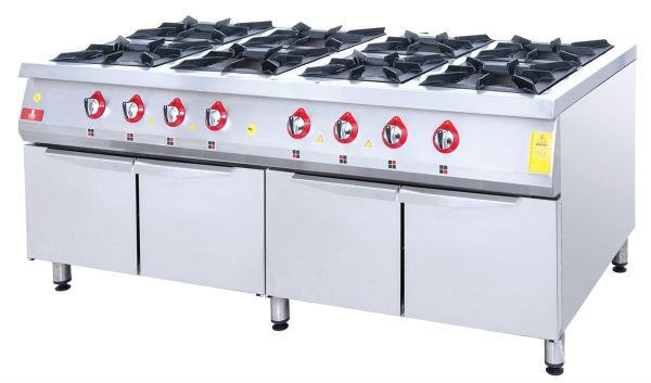 DO-2010 Model - Gazlı Set Tipi Ocak, 8 Gözlü, Fırınsız