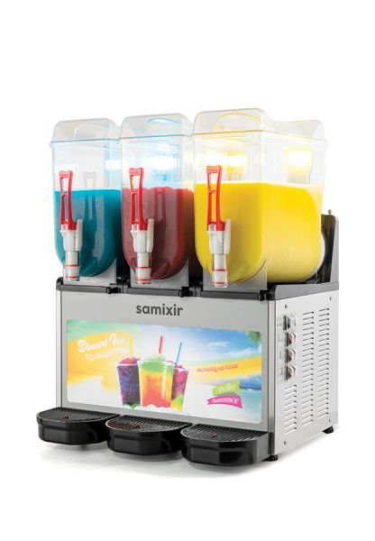 SLUSH Triple Allure Model - Karlama / Buzlu İçecek Dispenseri, Inox, 12 + 12 + 12 Lt