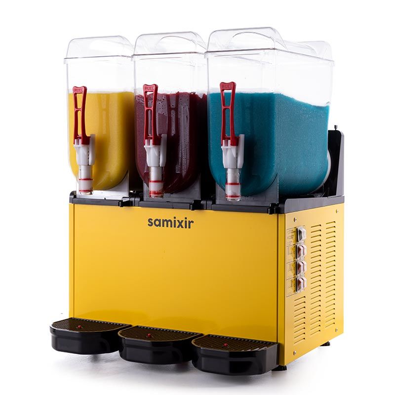 SLUSH Triple Model - Karlama / Buzlu İçecek Dispenseri, Inox, 12 + 12 + 12 Lt