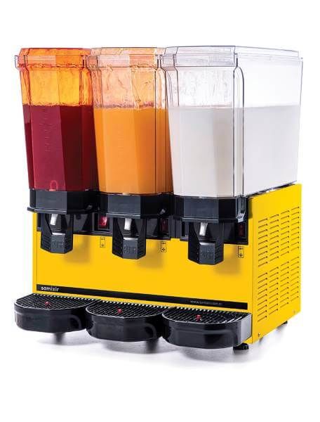 Klasik Triple Model - Kombinasyon Soğuk İçecek Dispenseri, Sarı Renk, 20 Lt Fıskiyeli+  20 Lt Fıskiyeli + 20 Lt Karıştırıcılı